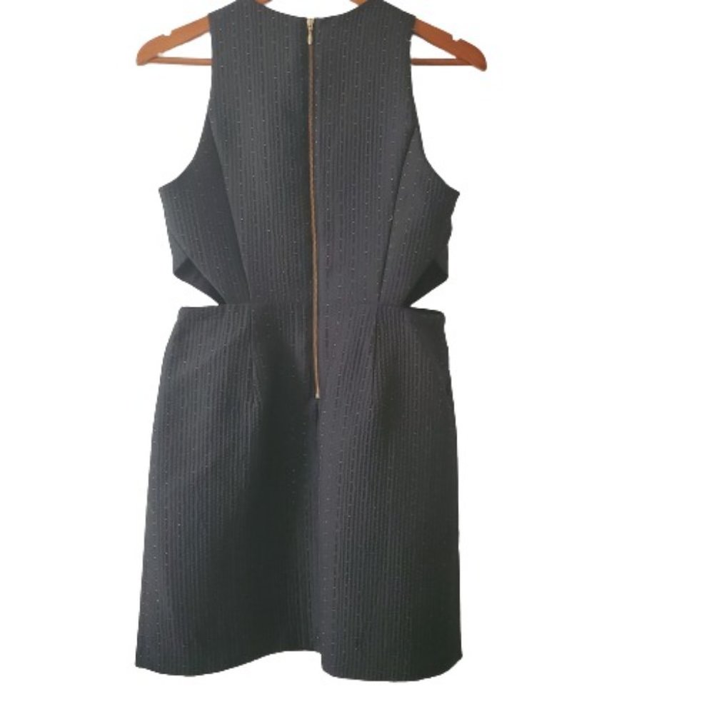 Madewell 1937 Women's Black Midnight Speckle Cut Out Mini Cocktail Dress Size 6 - Picture 7 of 16